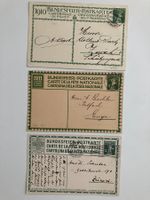 Bundesfeier-Karten 1910/12, Kat. 1,2,4x3,4, 7 Karten