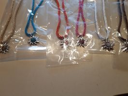 Kette Edelweiss braun Kordel