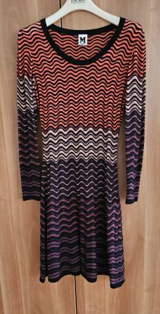 Missoni Kleid orange schwarz gestreift gebraucht guter Zu...