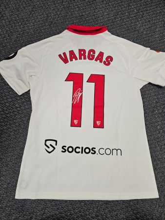 R.VARGAS Sevilla Match Worn Trikot unterschrieben Zertifik.