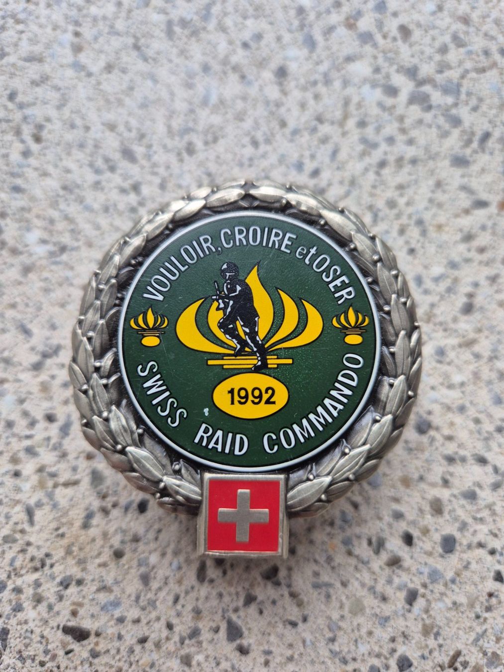 Schweizer Armee Placchette & Badge: *** Beretemblem Swiss Raid Commando 1992 RARE *** – Nuovo (secondo la descrizione) da Riedholz venduto da fr_sIruP