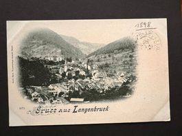 Postkarte Langenbruck1898   (P364)