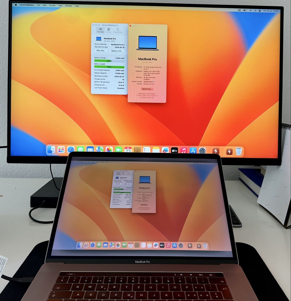 Apple Notebooks: Macbook Pro 15 (2017) mit touchbar – Gebraucht aus Zürich von tho_fmc2 2