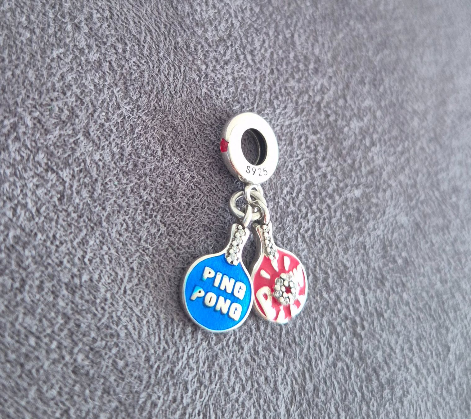 Ciondoli: Silber Charm Ping Pong +Garantie – Nuovo (secondo la descrizione) da Rotkreuz venduto da Carbone_Bijou-Shop 1