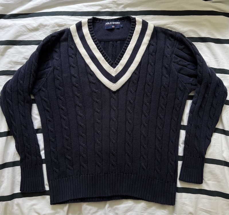 Men's Sporty V-neck Pullover Tennis/Cricket Sweater 190-003 main image 0