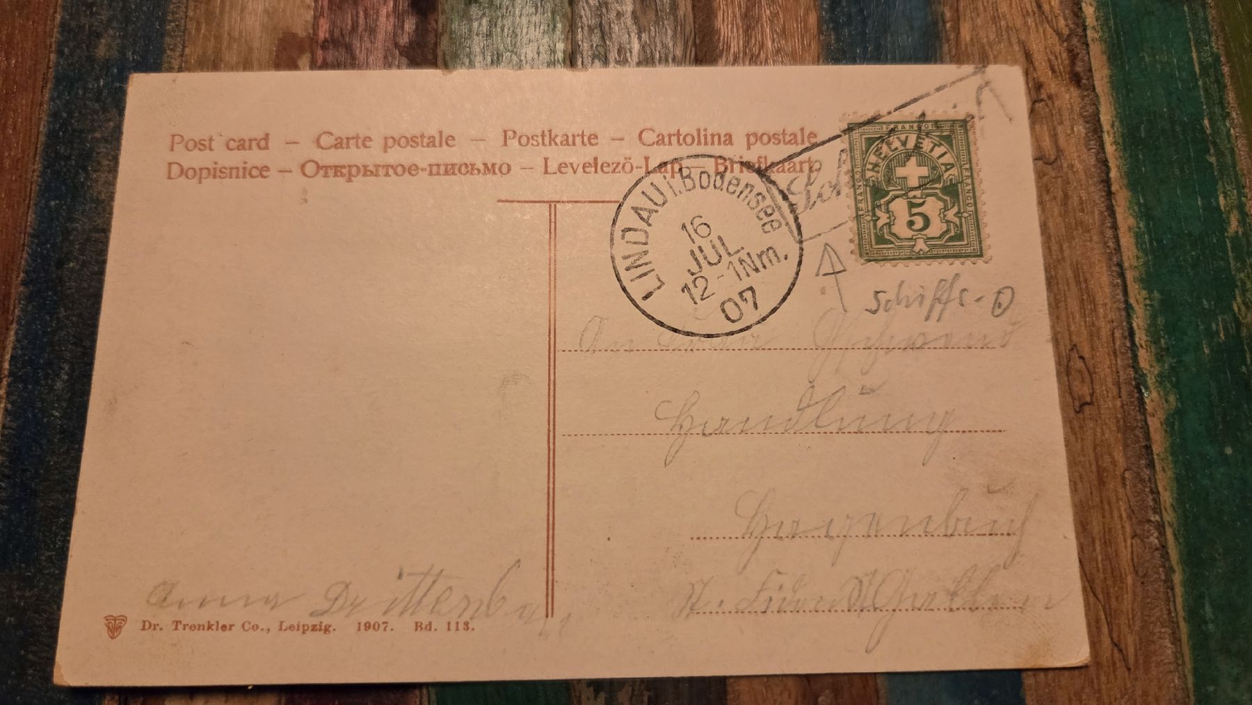 Tous les timbres: 1912 Schiffsbrief Stempel mit Ansichtskarte Lindau – D'occasion à Arni AG par Moth68