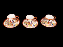 ASIA Kaffeetassen 3er Geisha-Ware