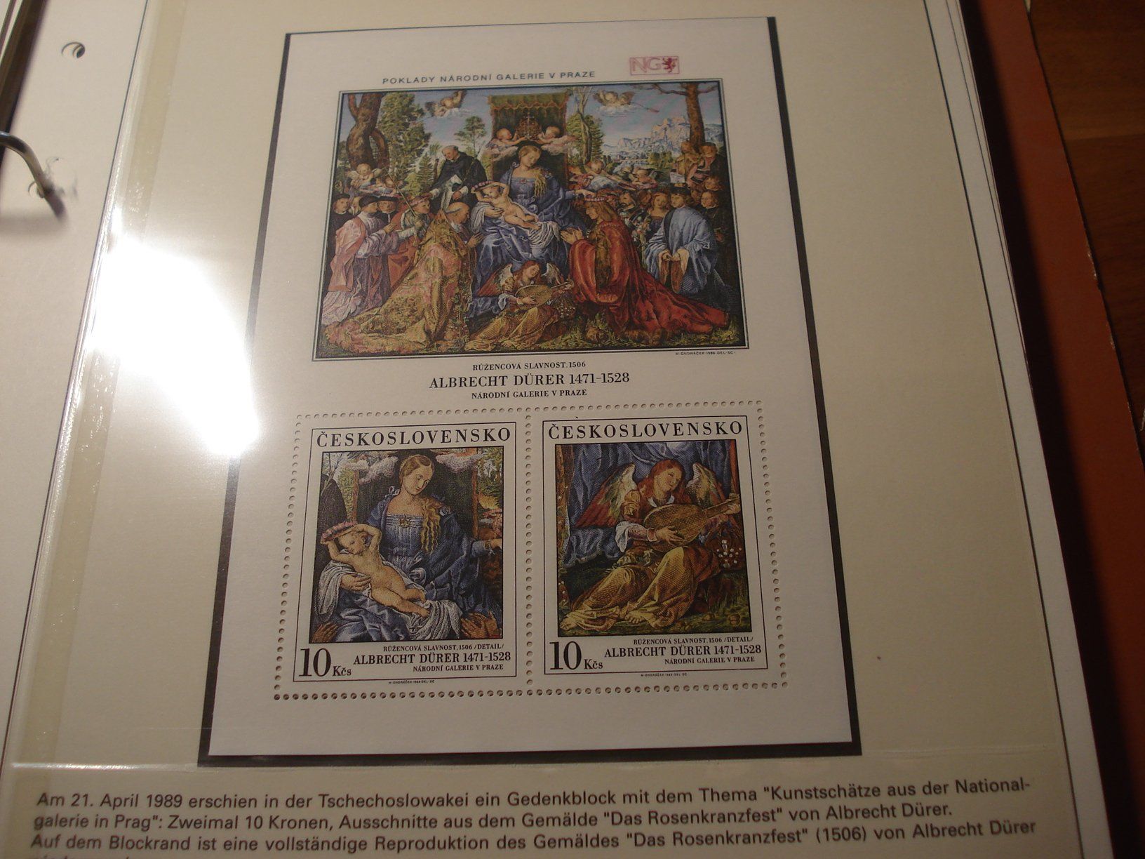 Tous les timbres: Tschechoslowakei Block1989, "Gemälde", ** und  ET-o – D'occasion à Niederwil AG par morostahu