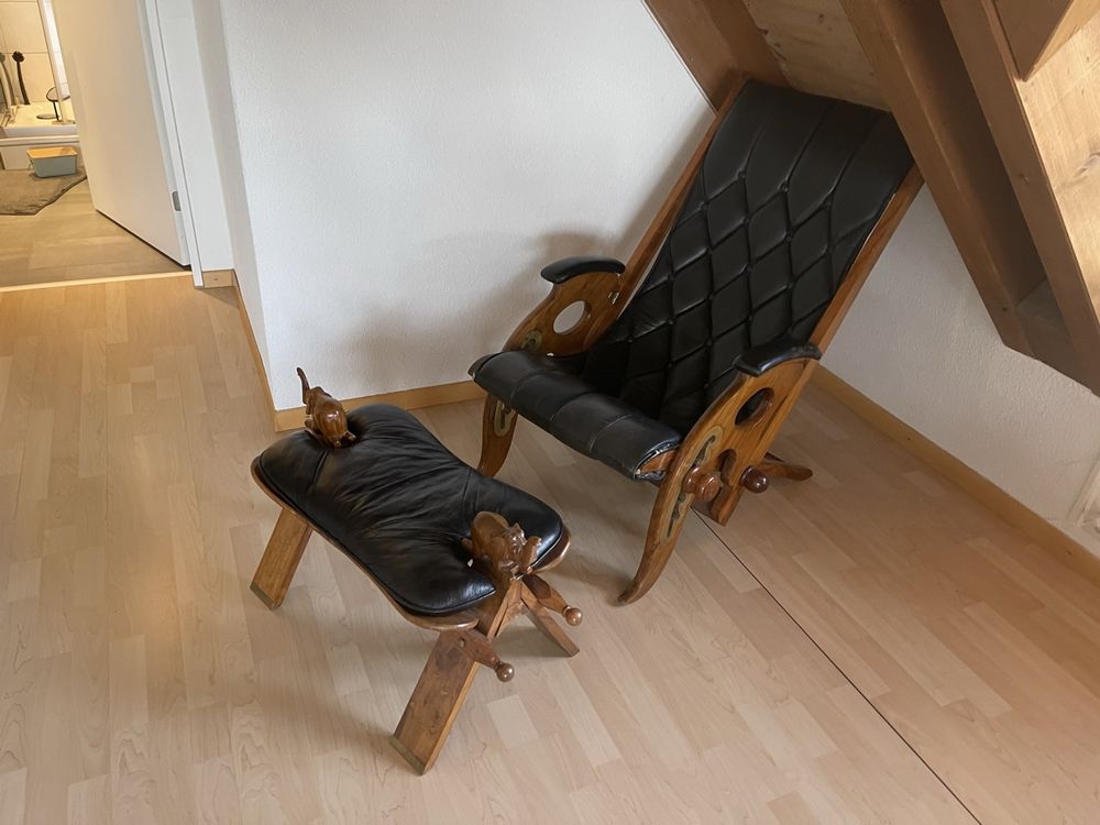 Sessel mit Hocker aus Rosenholz (Gebraucht) in Oetwil am See für CHF 80 ...