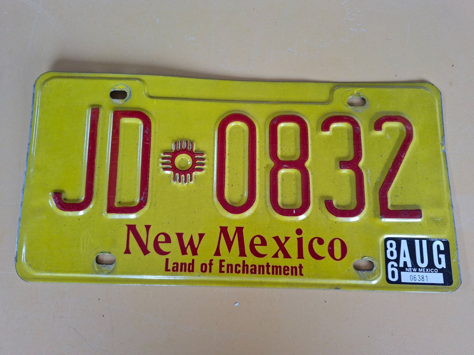 Insegne: Autoschild New Mexico JD-0832 gebraucht – Usato da Ehrendingen venduto da CHMEX
