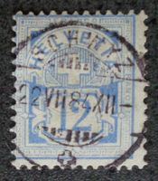 SWITZERLAND 1882: Chiffre, papier blanc, 12 c, O