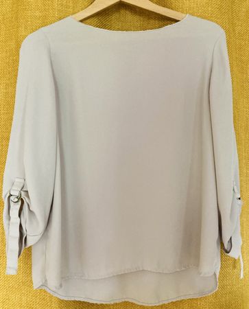 Chemisier beige en satin - Bluse 