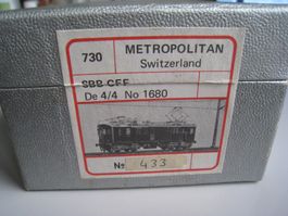 Metrop Leerkarton für De 4/4 HO + neuem Schaustoff, ohne Lok