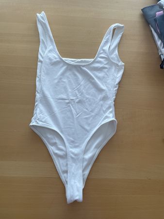 Body blanc dos nu échancré Bershka