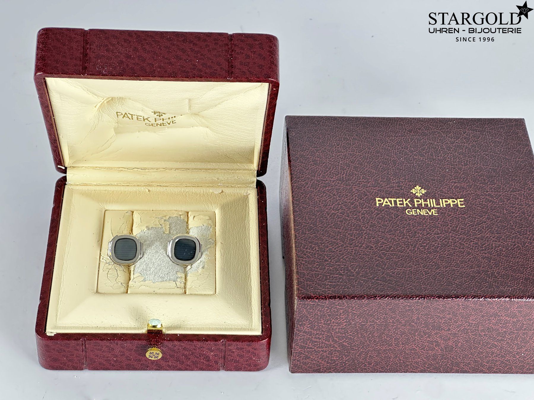 Patek Philippe Manschettenknöpfe: Patek Philippe Nautilus Manschettenknöpfe Cufflinks 18k – Gebraucht aus Zürich von Stargold-Uhren 1