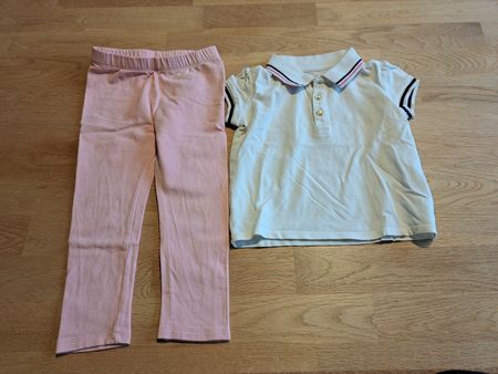 Sommer Set Gr. 92: Poloshirt und Kanz Leggings, Top Zustand!