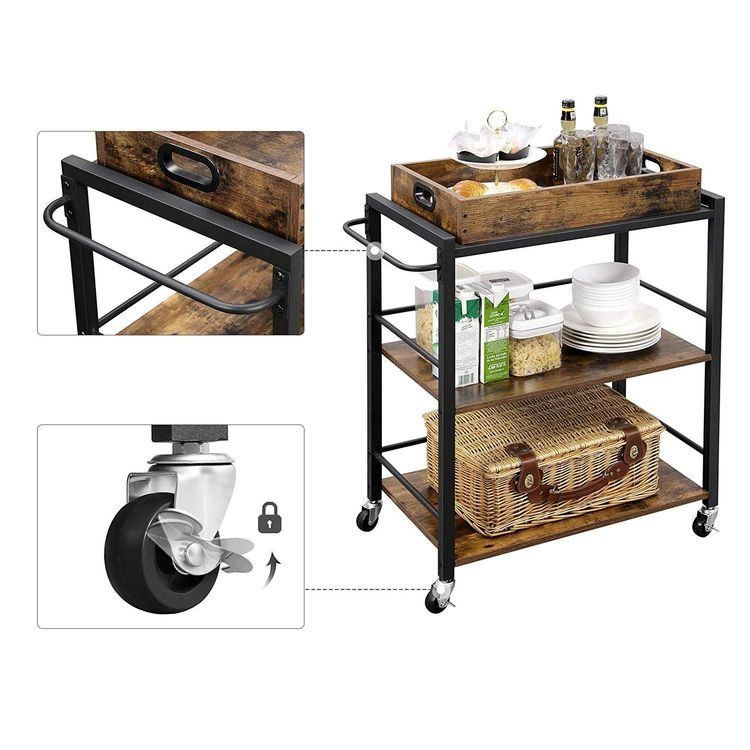 Carrelli di servizio: Servierwagen mit Tablett und Rollen Metallgestell ORVIA – Nuovo e nell'imballaggio originale da Lachen SZ venduto da MAMORU-MOEBEL 6