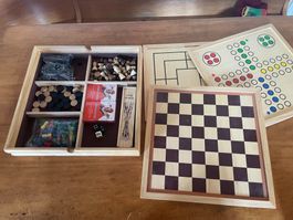 Spielesammlung Holz Brettspiele Neu