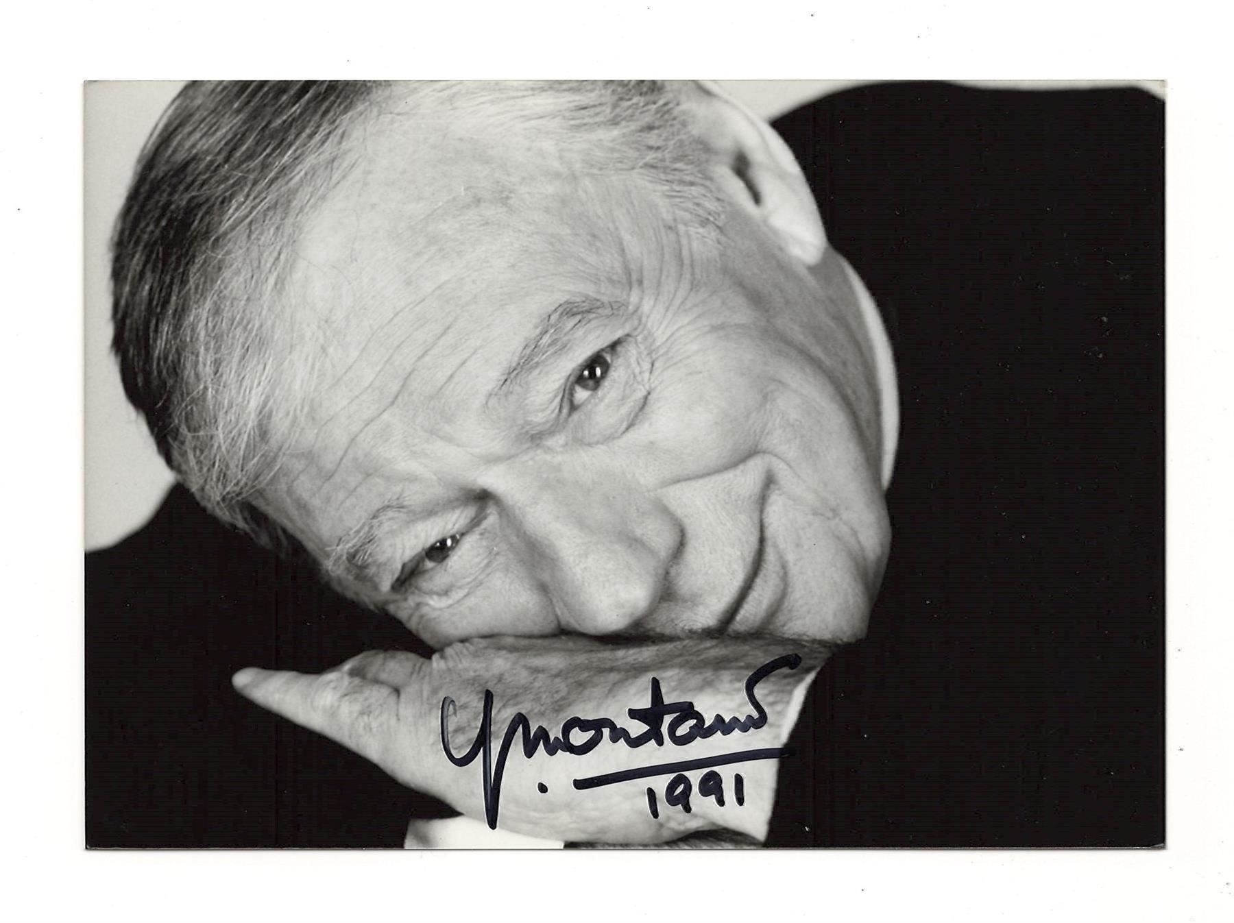 Autografi: YVES MONTAND  ORIGINAL AUTOGRAMM – Usato da Basel venduto da verano1000