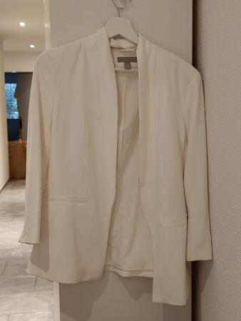 Damen Blazer H&M weiss offen geschnitten gebraucht