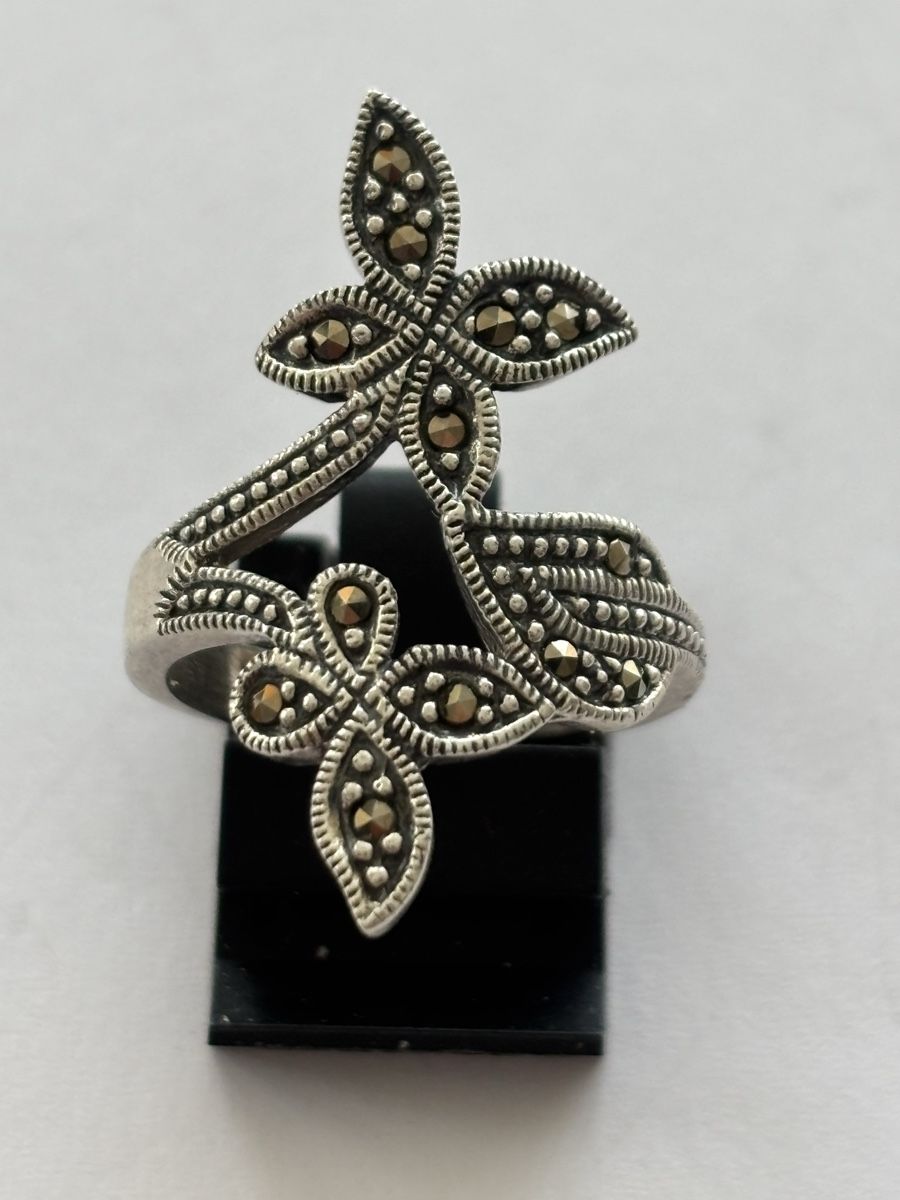 Anelli: Silber Ring925 mit Markasiten – Usato da Langnau am Albis venduto da flusspflege 1