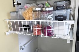 4 Ausziehkörbchen weiss Metall f. Einbauschrank 4 Stk.