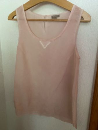 Nile Seidentop lachsfarbig Grösse S 100% Seide