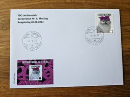 FDC Ausschnitt Crypto-Stamp Nr. 9, The Dog, Türkise