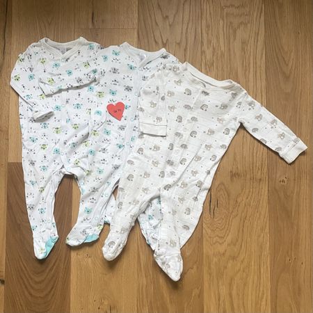 3 Stk. Baby Schlafanzüge Pjiamas Grösse 68/74