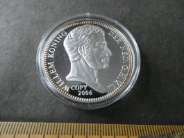 Niederlande 1817, 3 Gulden - versilberte Replika von 2006