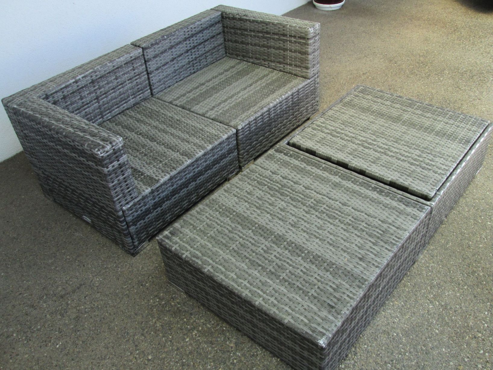 Set di tavolo e panche: Gartenlounge 4-Teiler Rattan VidaXL – Usato da Movelier venduto da ddomenika 4