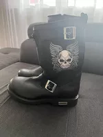Motorradstiefel Leder