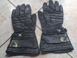 Gant moto vintage taille S - cuir noir 32% coton