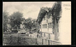 Innertkirchen, Strasse mit Holzhäusern