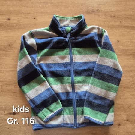 Fleecejacke gestreift Grösse 116 guter Zustand