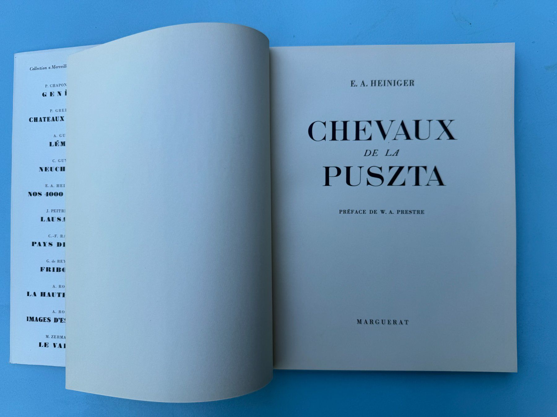 Bücher: Les Chevaux de la Puszta  -  E. A. Heiniger – Gebraucht aus Basel von Kornblumen 1