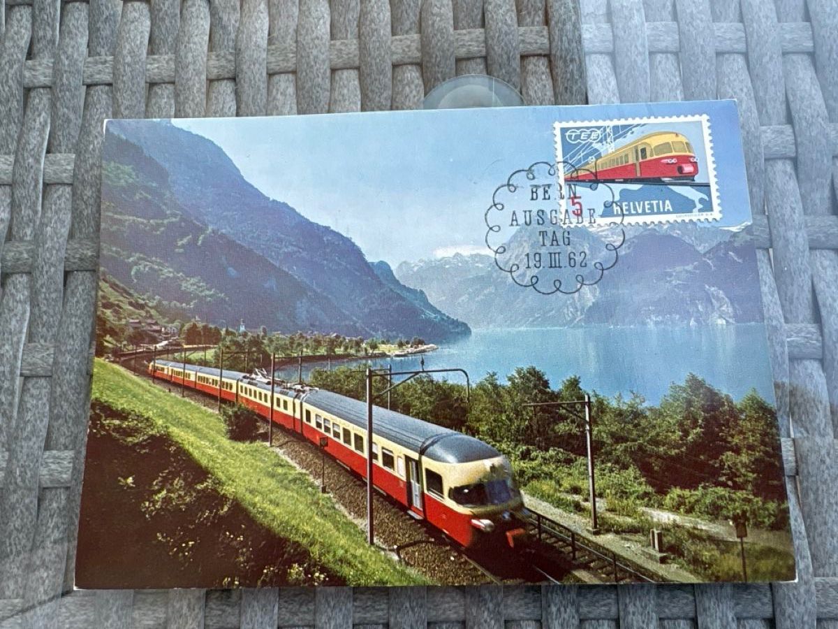Cartes postales: Ansichtskarte TEE Zug Schweizer Bahn Ersttagsstempel 1962 – D'occasion à Basel par Fischstabli