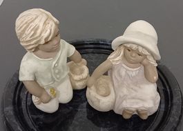 SET AN 2 *KINDER - FIGUREN* UNTERLAGE 30CM-DM/H 14.5/16CM