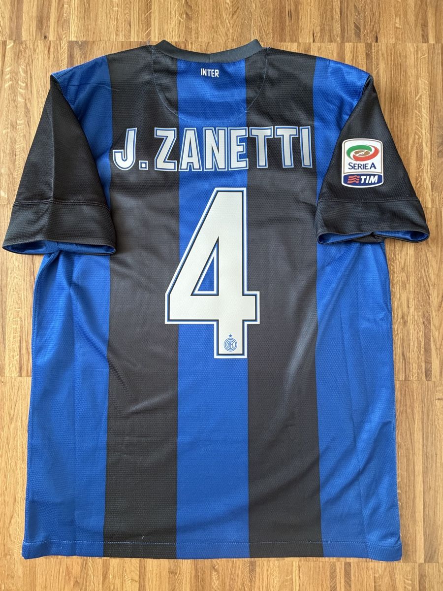 Nike Canottiere & Pantaloni: Original Zanetti Inter Milan 2012/13 Trikot M – Usato da Burgdorf venduto da Shirtsy