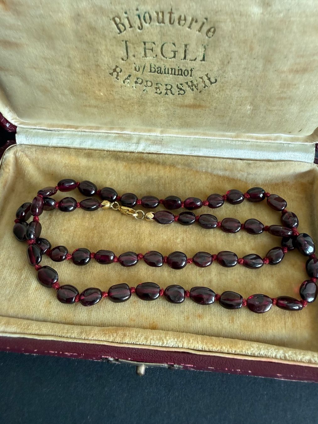 Ketten: Vintage Granat Kette – Gebraucht aus Spiegel b. Bern von Rogger72