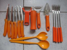 Besteck Küchenutensilien orange