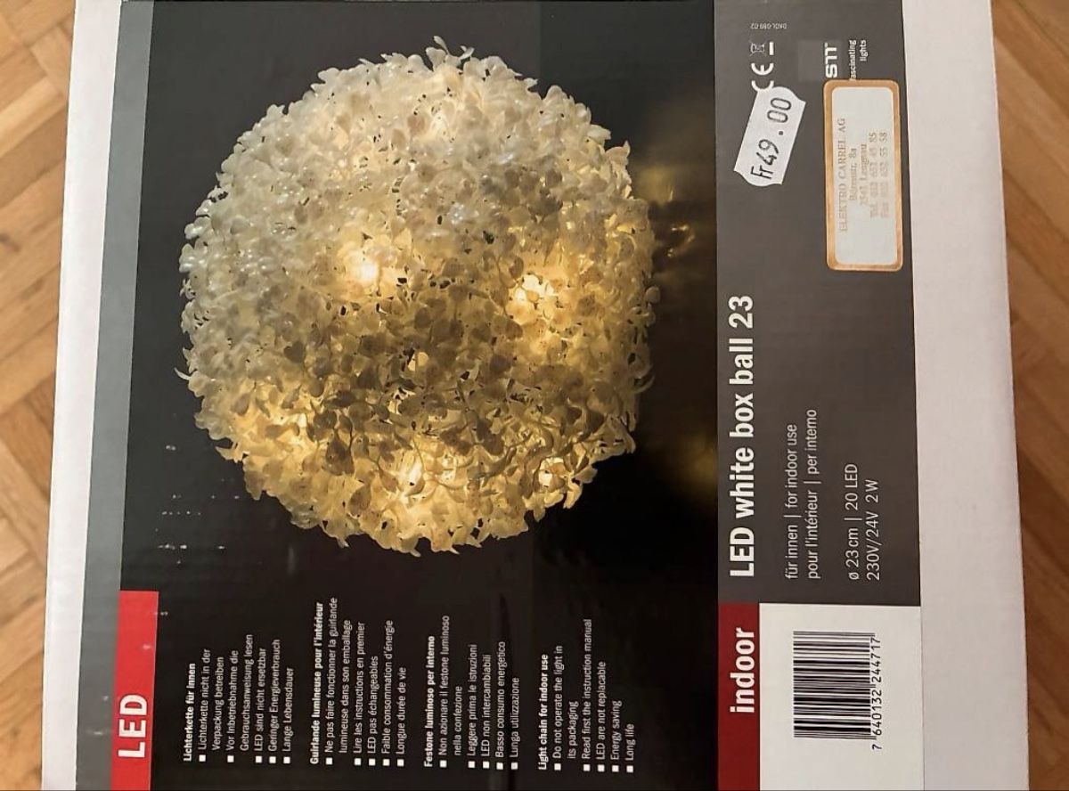 Tutte le decorazioni: LED White Box Ball 2er Set – Nuovo (secondo la descrizione) da Studen BE venduto da eli11303 2