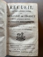 buch, receil de mercure france, , erlang 1766, 4 teile