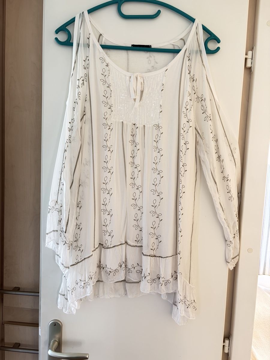 Tuniche: Damen Bluse weiss, Grösse S/M – Usato da Bern venduto da Bern4you 7