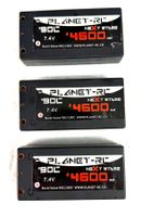 SET DE 3 BATTERIES PLANET RC 4600 MAH 7.4V