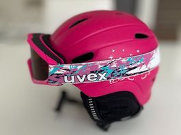 Skihelm Logic mit Brille Uvex Grösse XS Pink