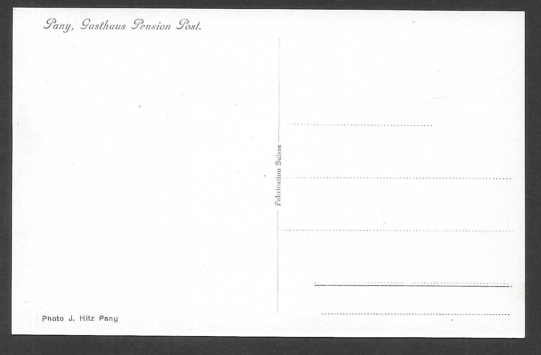 Cartoline postali: Pany Gasthaus Pension Post – Usato da Olten venduto da clotaldi 1