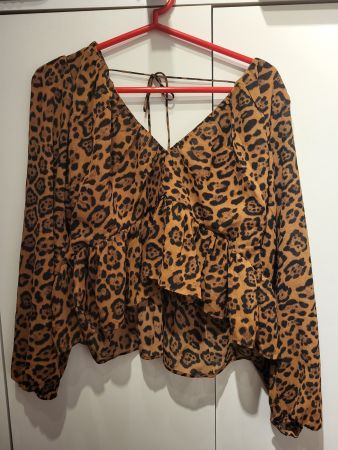 Tiger Bluse bauchfrei Gr. M