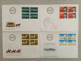 1982 FDC Werbemarken Viererblocks