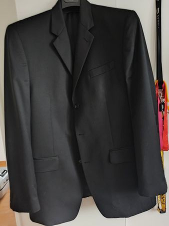 Calvin Klein Herren Sakko Gr. 42L Schwarz Schurwolle Top ...